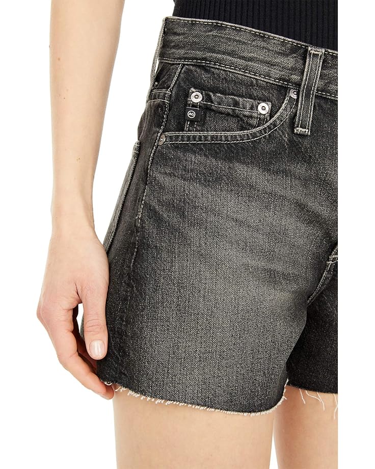 AG Jeans Alexxis High-Rise Vintage Shorts in Shadow Black - #3 of 4