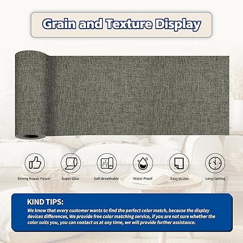 Vista 306 de Parches de reparación de lino grueso, parches de tela de lino autoadhesivos, 8 x 11 pulgadas, 2 unidades, multicolor, se pueden utilizar