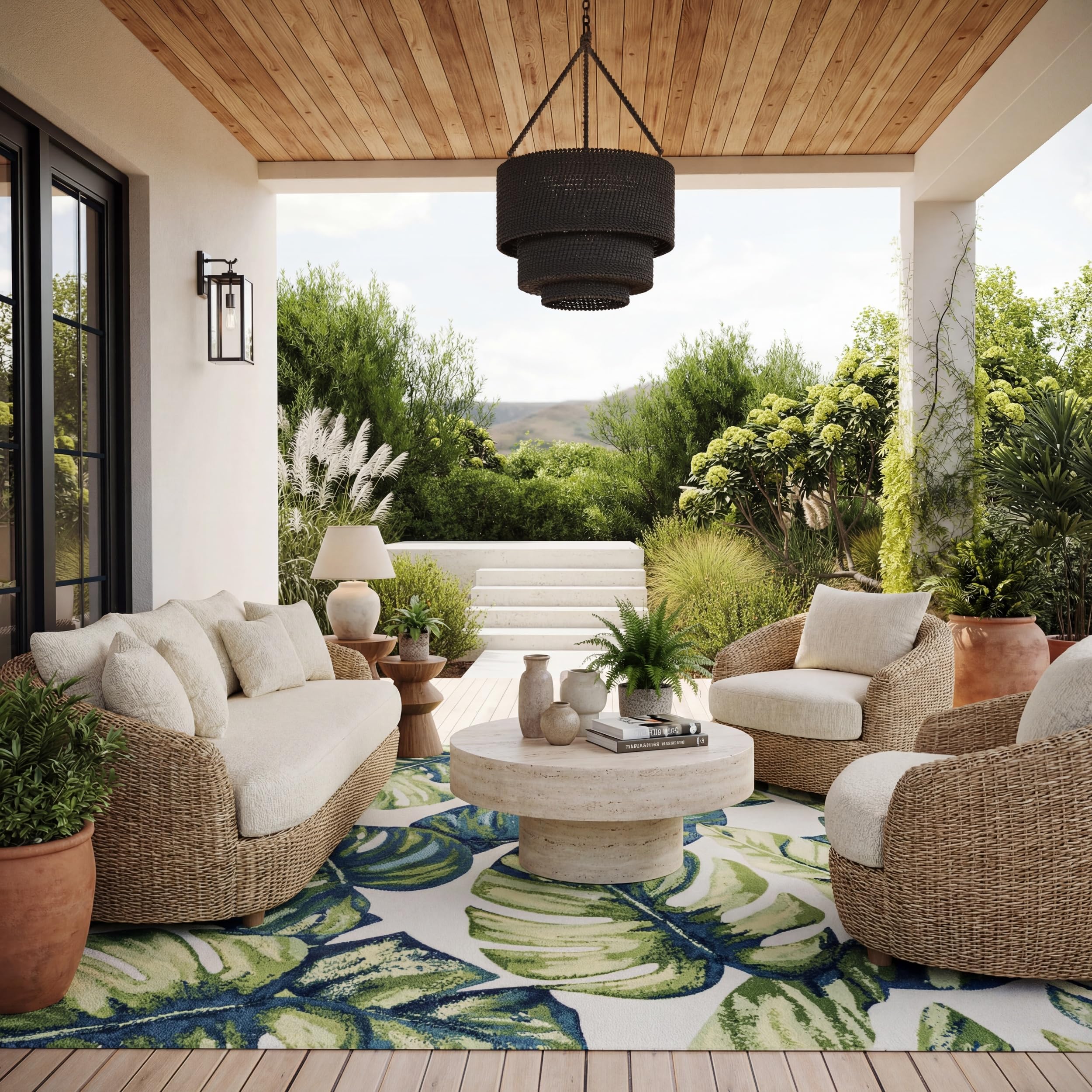 nuLOOM Lisa Floral Green Multicolor Rug
