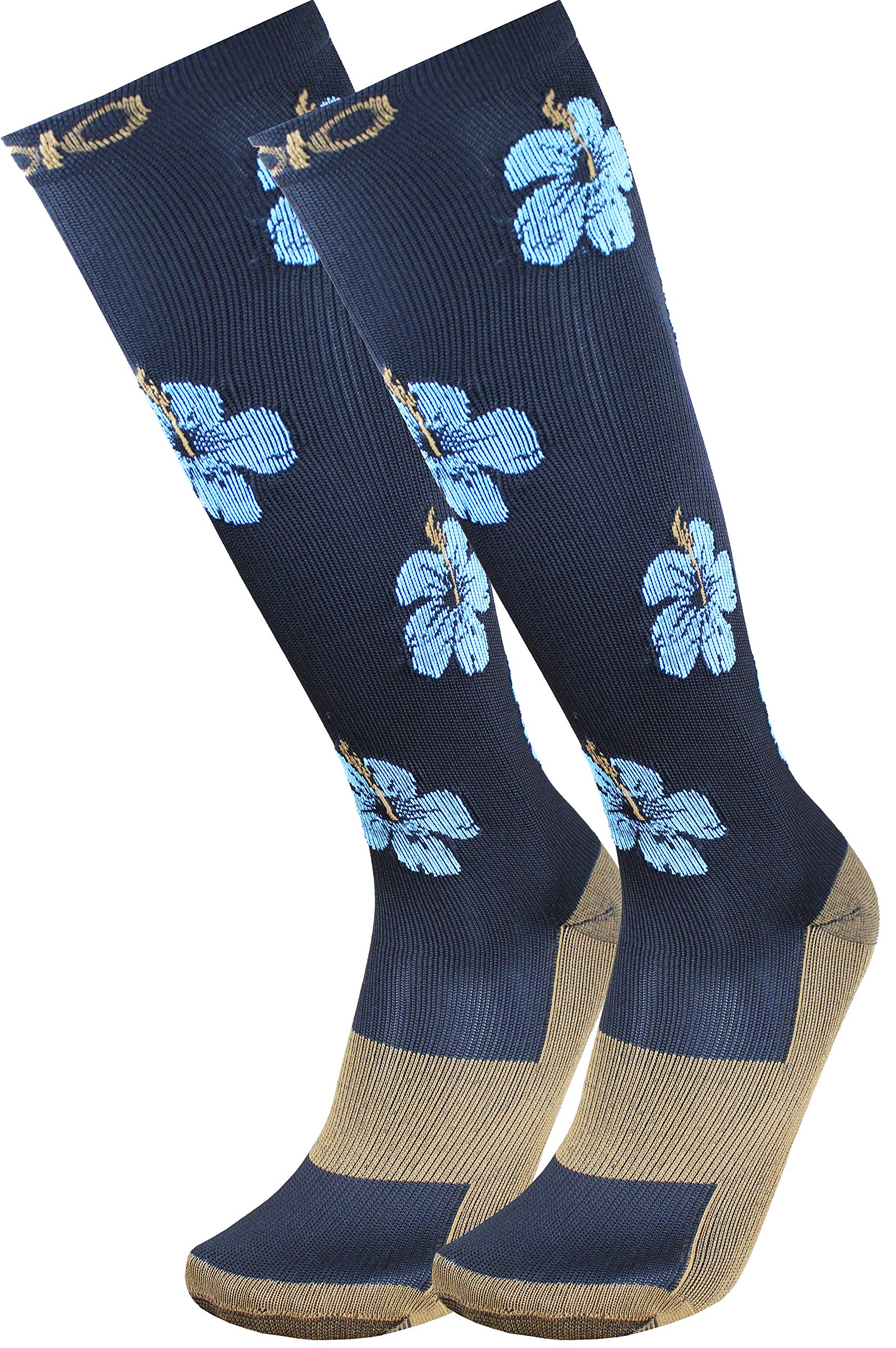 FITDIOGraduated 15-20mmHG Fun Knee High Circulation Compression Socks For Men & Women