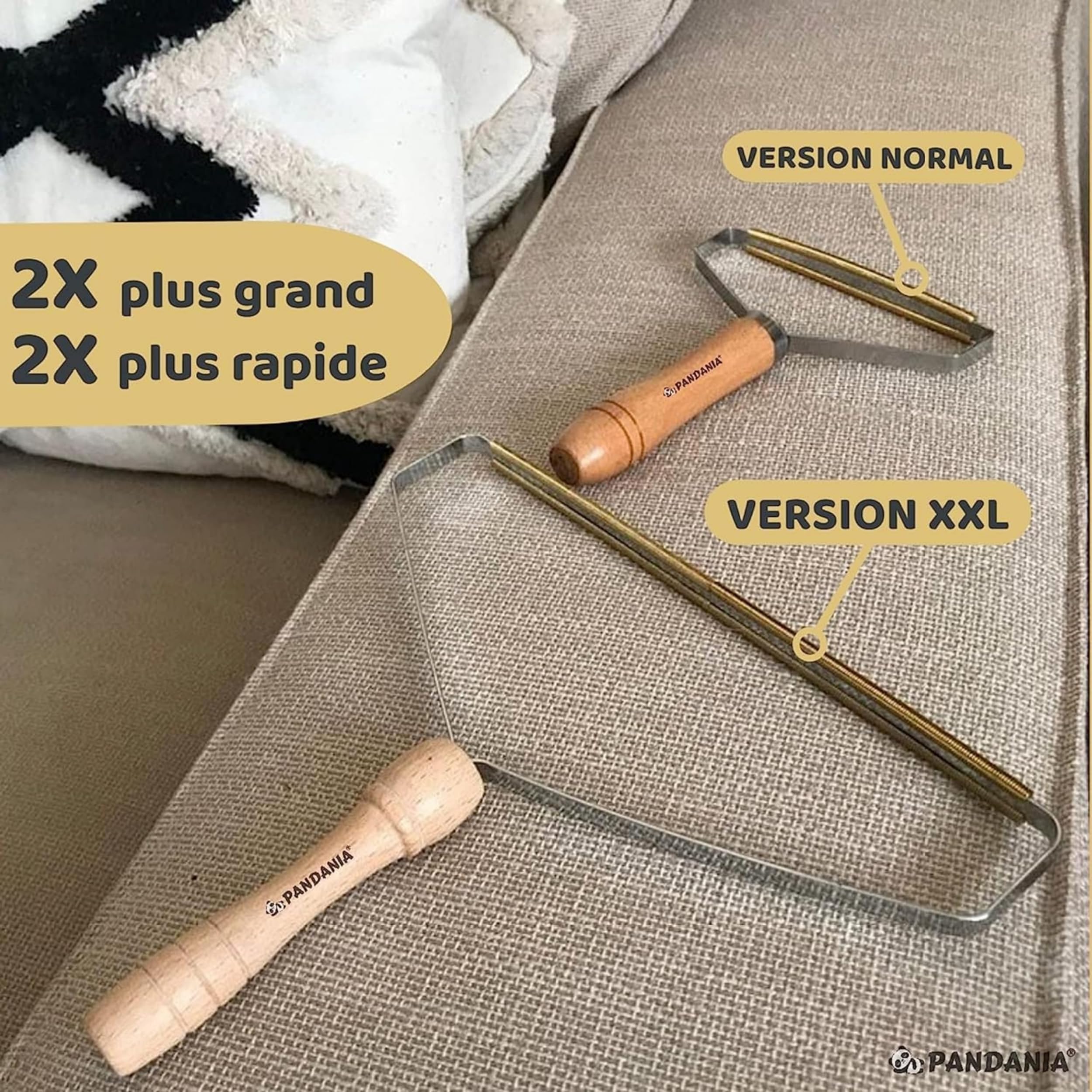 2024 - Spazzola XXL e Rasoio Manuale per Rimozione Peli di Animali e Lanugine - Lint remover - Strumento Ecologico di Pulizia per Tessuti, Divani, Tappeti, Vestiti, Auto e Mobili - 24 cm.