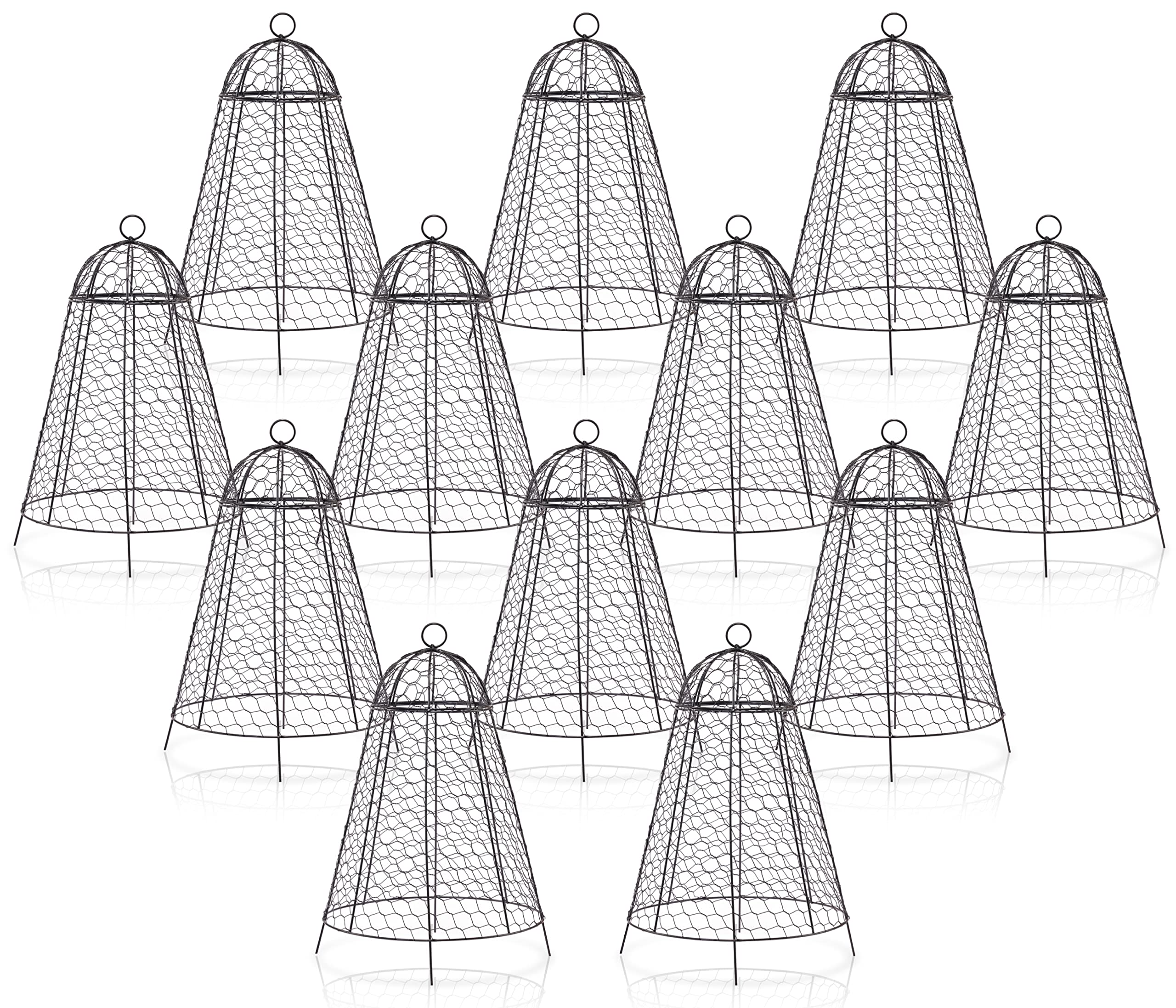 boldworks garden cloches for plants chicken wire cages to protect from animals outdoor extra large rustproof thicker and finer mesh 12" x 20" pack of 12