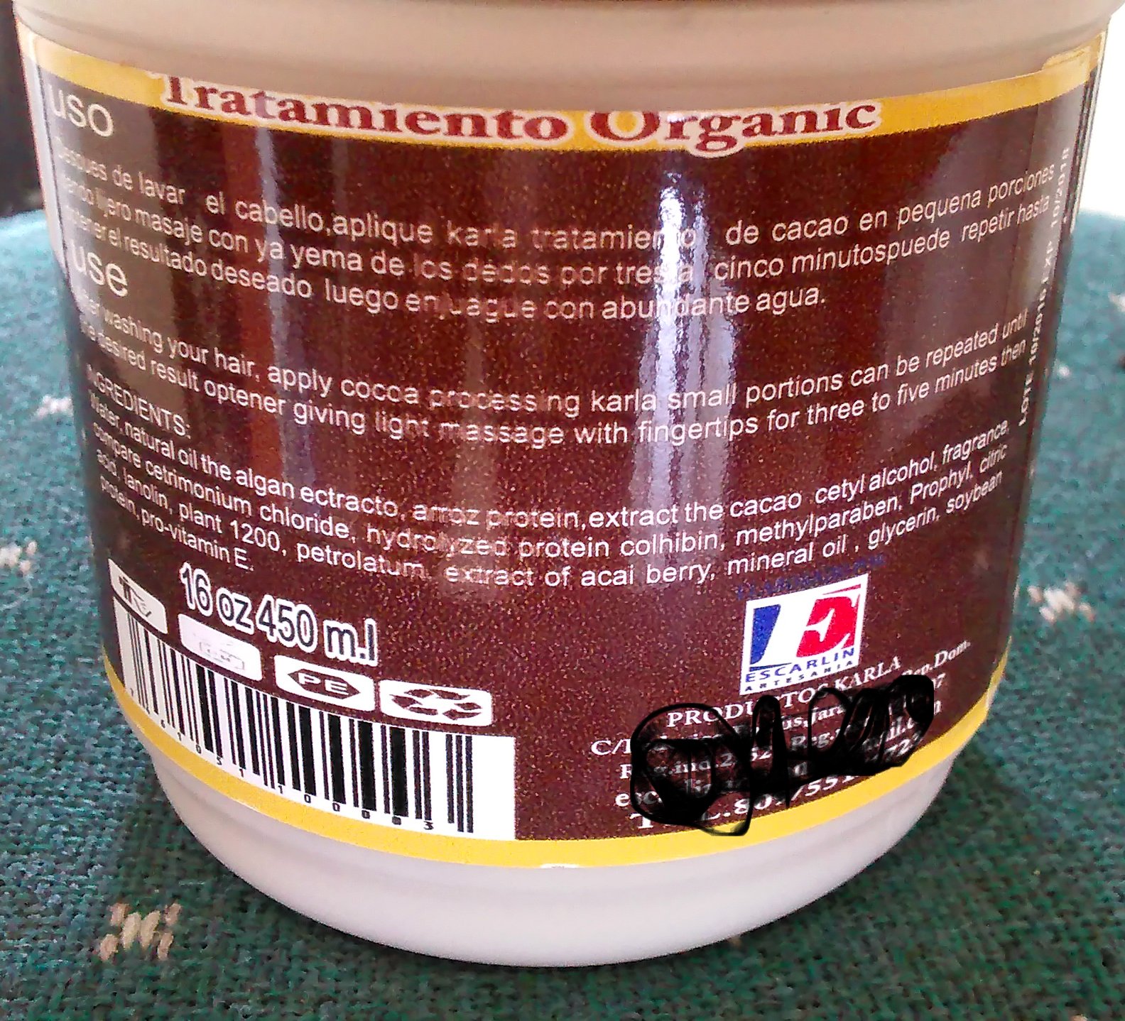 Karla Dominican Cosmetics Cocoa Treatment for Hair