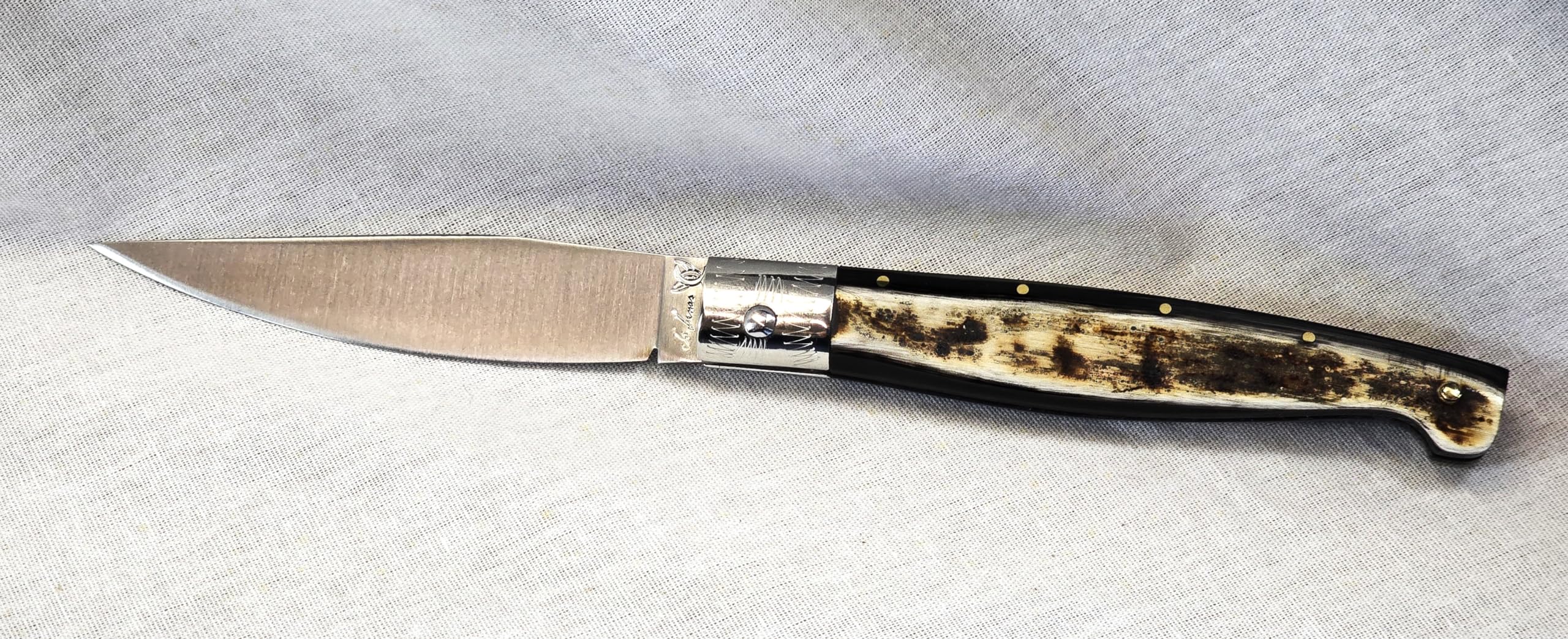 Coltello Da caccia Sardo PATTADA Artigianale TASCABILE MANICO IN CORNO SARDEGNA da COLLEZIONE Coltelli sardi artigianali coltellino fatto a mano