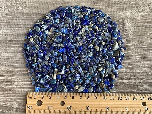 Miniatura 4 de GAF TREASURES Chips de piedras preciosas semitradas, naturales de 0.5 libras, mini cristales triturados, chips de cristal sin perforar (lapislázuli)