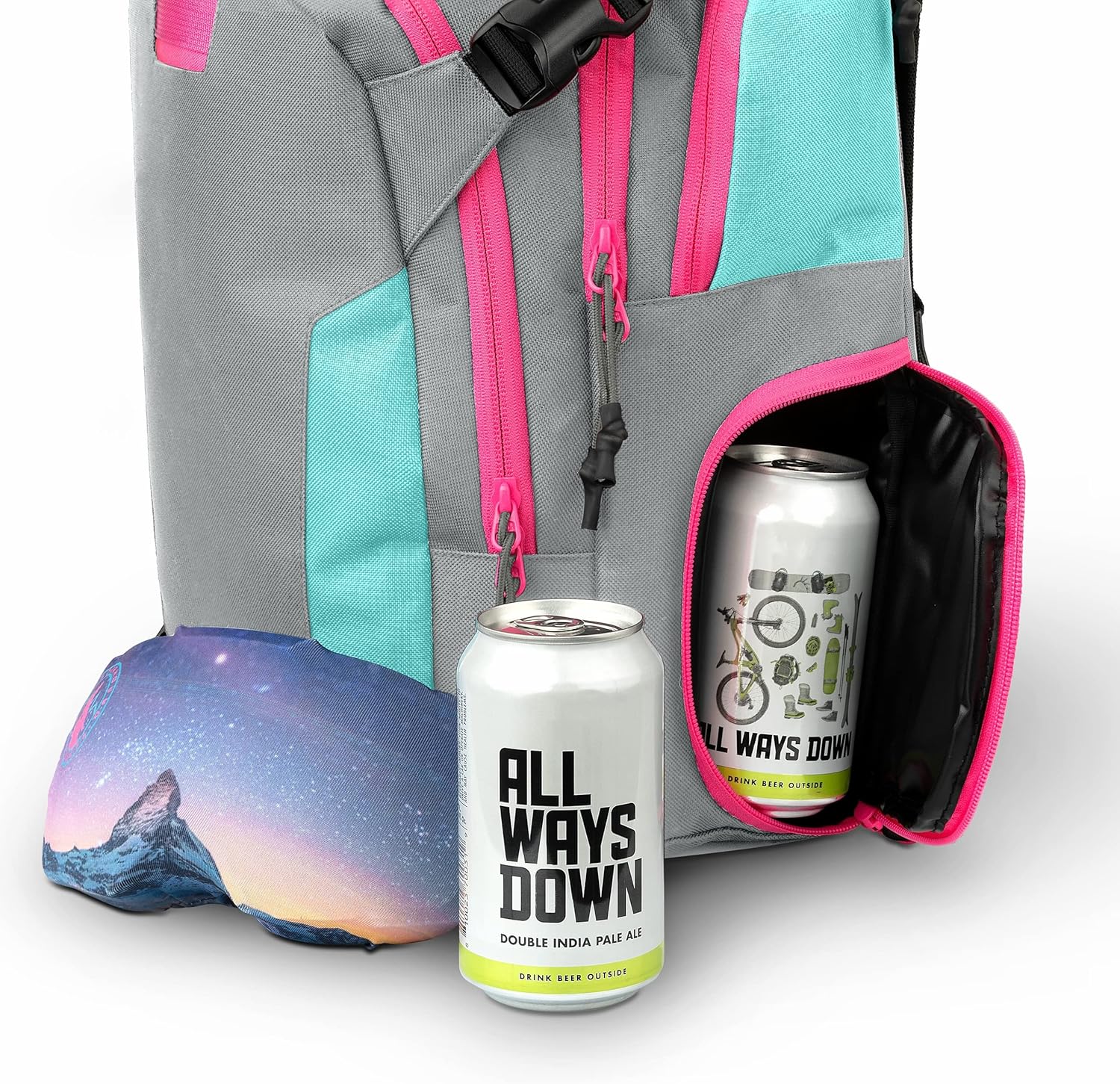 Backpack Cooler- Premium Heavy Duty Cooler Backpack for Outdoors Snowboard Ski Hiking Adventure Travel (Grey)