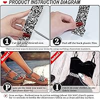 Vista 3 de Locacrystal Cinta Brillante de Diamantes de Imitación Autoadhesiva Termoadhesiva de Resina de Cristal Diamante, Rollo Envolvente de Calcomanías DIY