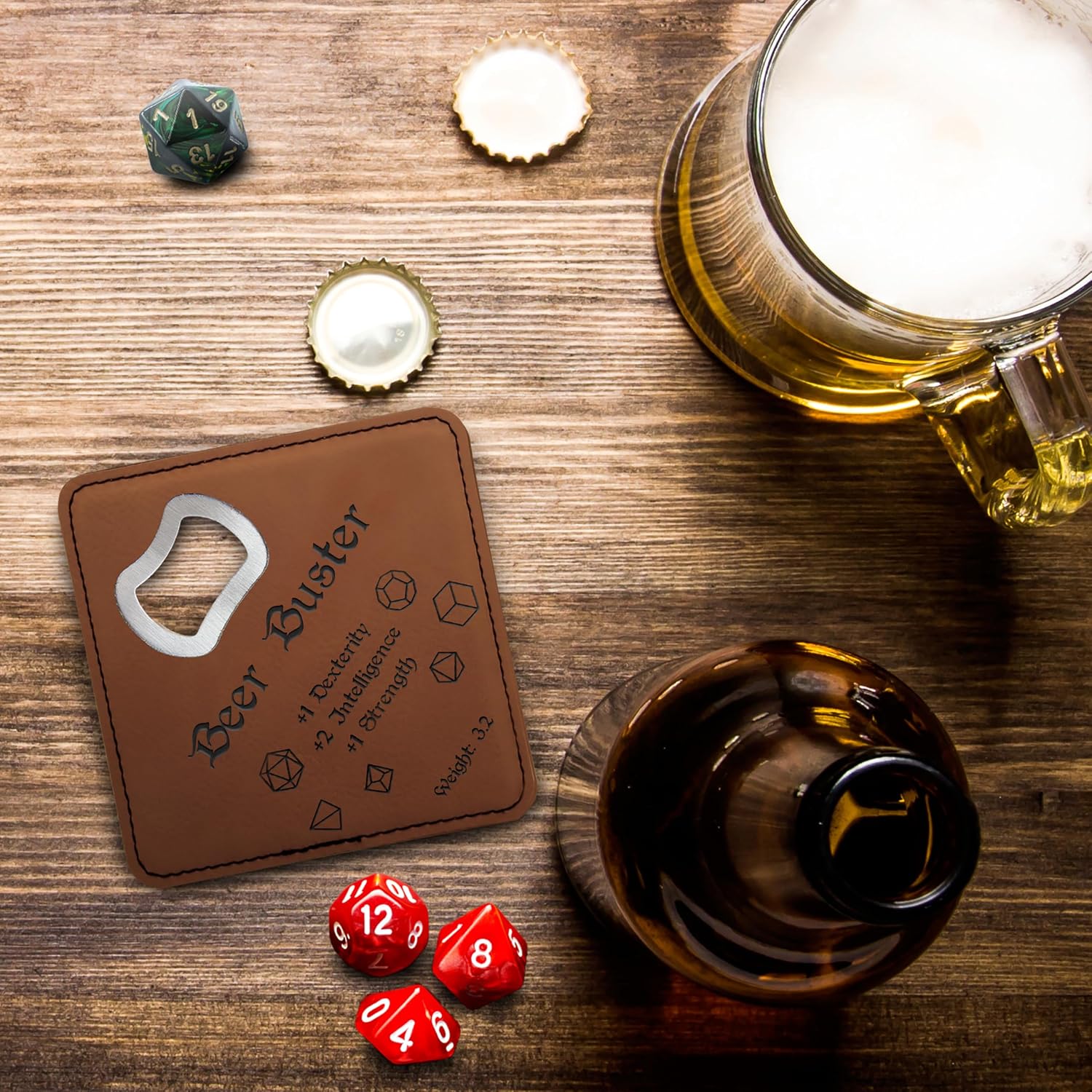 Dungeons and Dragons Beer Buster, DND Coaster Bottle Opener, DND Gift for Men, Dungeon Master Gift, DND Stuff, D&D Gifts image 4