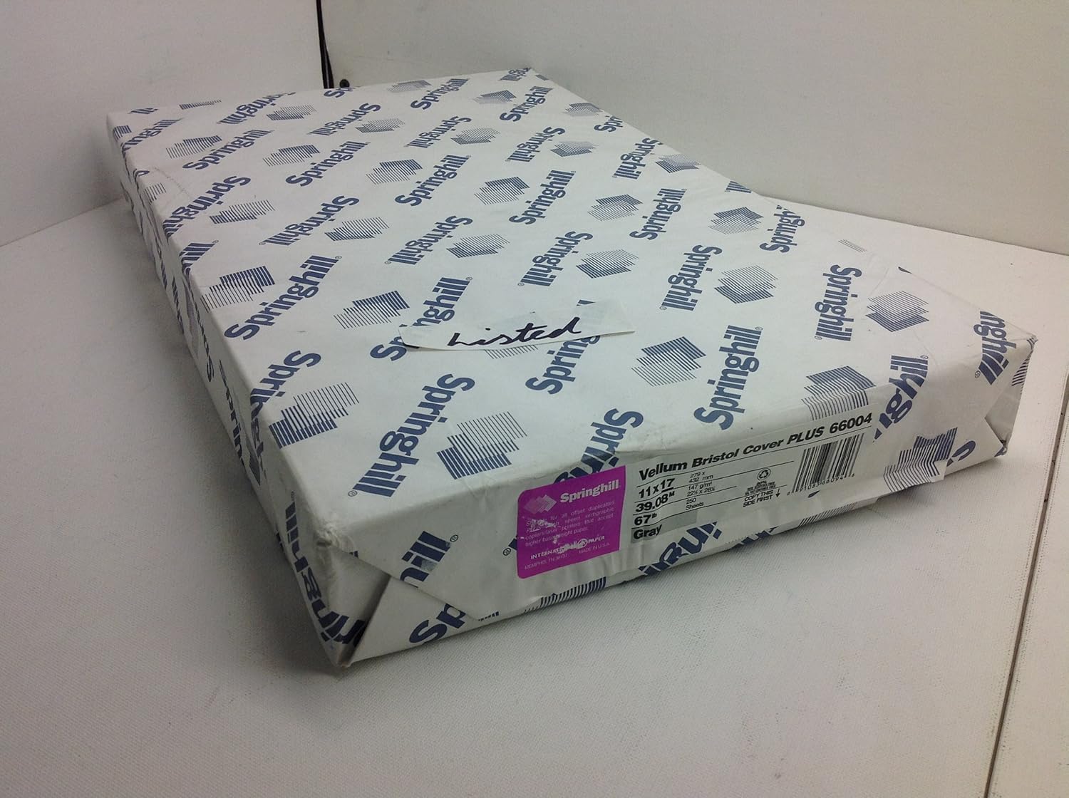 Springhill Vellum Bristol Cover 11x17 67lb Gray 250 Sheets