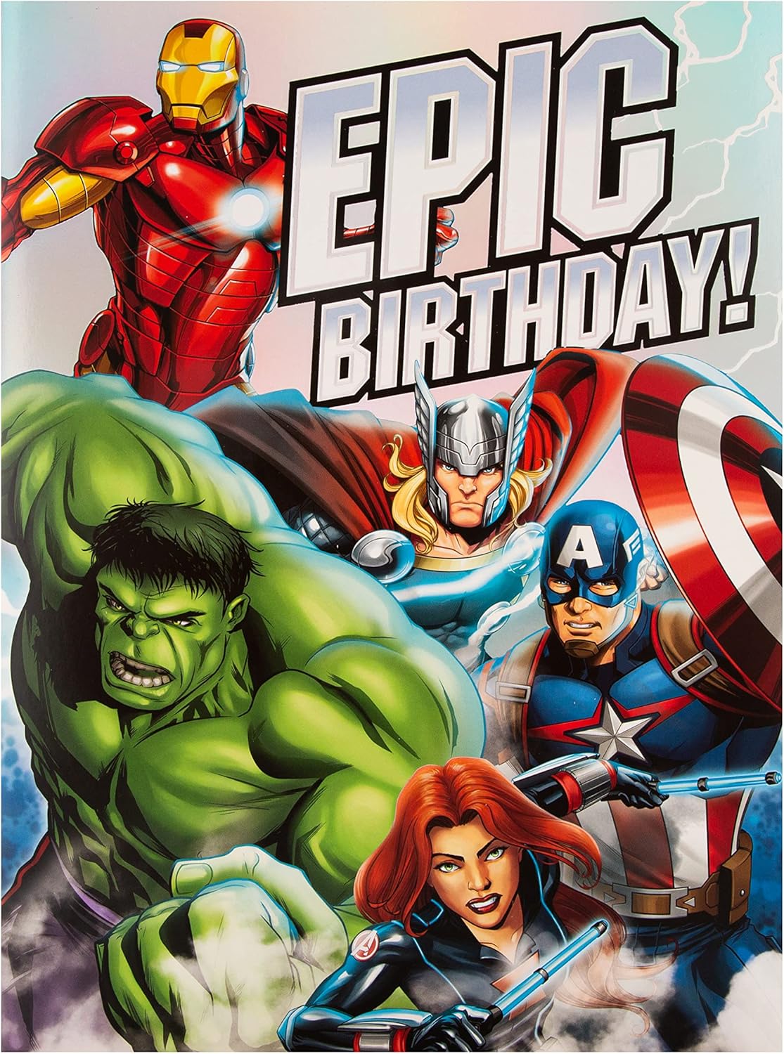 Hallmark Birthday Card for Kids - Extra-Large Marvel Avengers Design