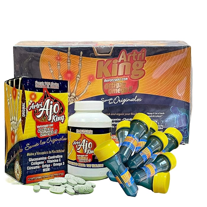 Buy Naturamex New Improved Formula Artri AJO King + 10 Drinkable Bottles (15ml Each) Ortiga