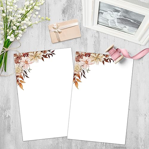 Miniatura 10 de 321Done Tarjetas florales de otoño de 4 x 6 pulgadas blancas (paquete de 50), fabricadas en Estados Unidos, bonito diseño de flores, esquina