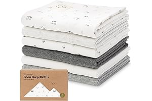 Plush Gender Neutral Baby Burp Cloths (6-Pack)