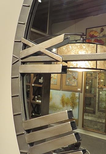 Miniatura 6 de XL - Reloj de pared redondo con espejo de 60 pulgadas de gran tamaño moderno espejo de vidrio