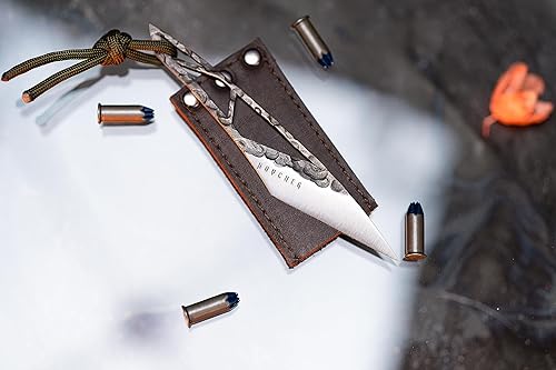Miniatura 6 de Cuchillo de bolsillo hecho a mano kiridashi, cuchillo utilitario edc, cuchillo de cuello (tratado con crio de acero n690, OSA02 4.1 pulgadas)