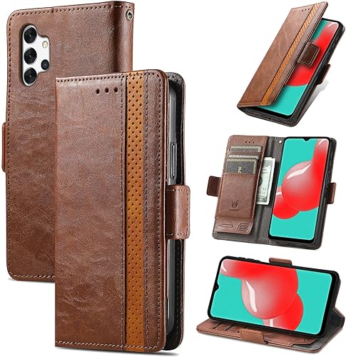 Miniatura 48 de Funda para Honor X7, Funda para Honor Play 30+ Plus Funda de piel sintética con ranuras para tarjetas Funda con soporte abatible Rojo