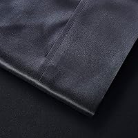 Vista 6 de Lanest Housing Silk Satin Sheets, Queen Size Satin Bed Sheet Set with Deep Pockets, Cooling Soft and Hypoallergenic Sheets Queen - Black Aqua
