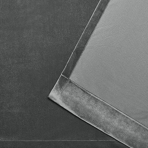 Vista 35 de Exclusive Home Velvet - Par de paneles de cortinas pesadas filtrantes de luz con ojales, 54 x 96 pulgadas, azul pizarra