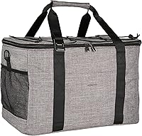 AmazonBasics 50-Can Insulated Cooler Backpack - Leakproof, Water-Resistant, Ventilated Back for Picnics, Hikes & Beach Days