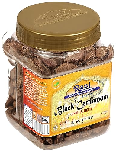 Miniatura 8 de Rani Black Cardamomom Pods (Kali Elachi) - Tarro de especias indias enteras de 11 onzas (11.01 oz) para mascotas, totalmente natural, vegano, apto