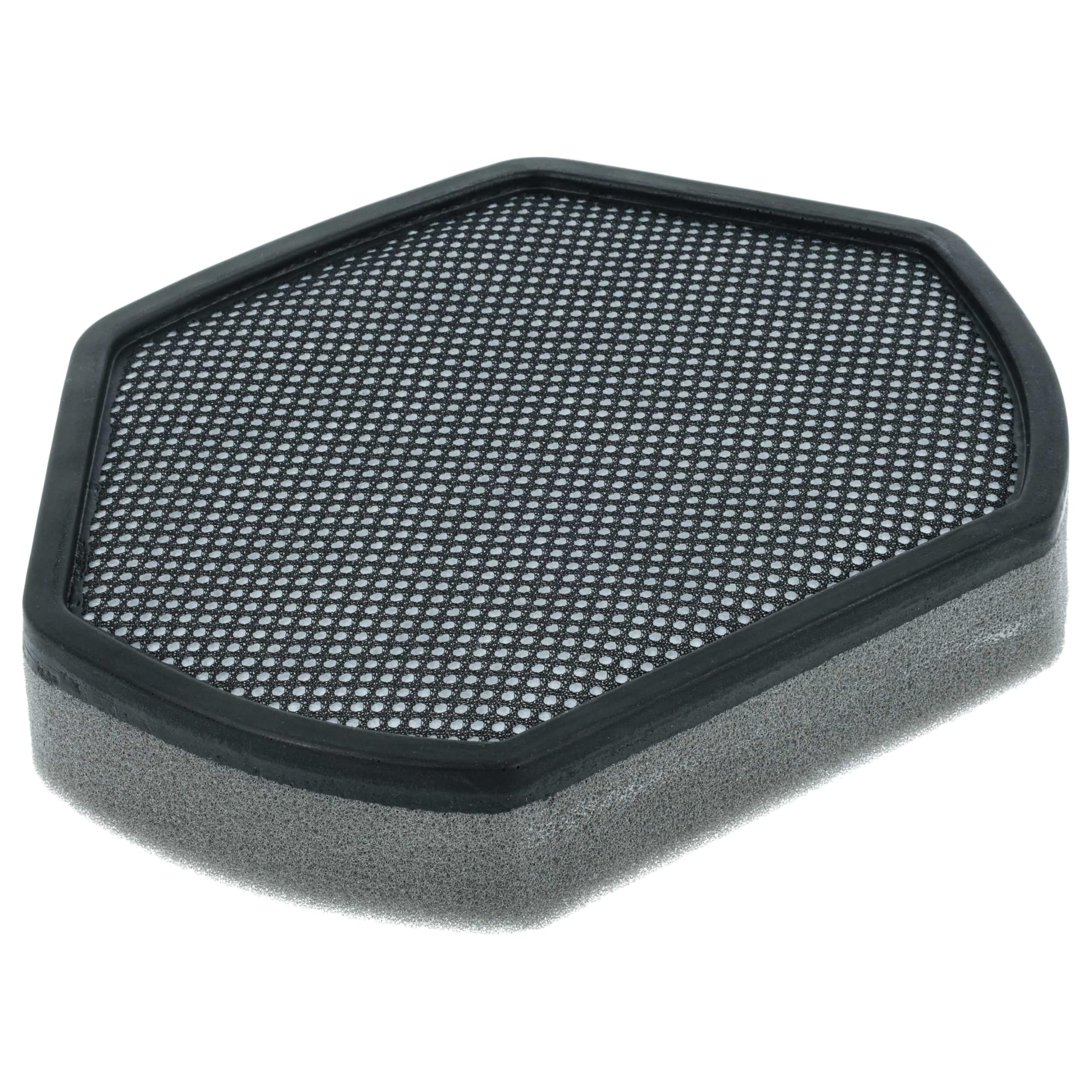 vhbw 4x Filtro de aspiradora compatible con Siemens VSX22030/01 - Filtro de espuma negro gris