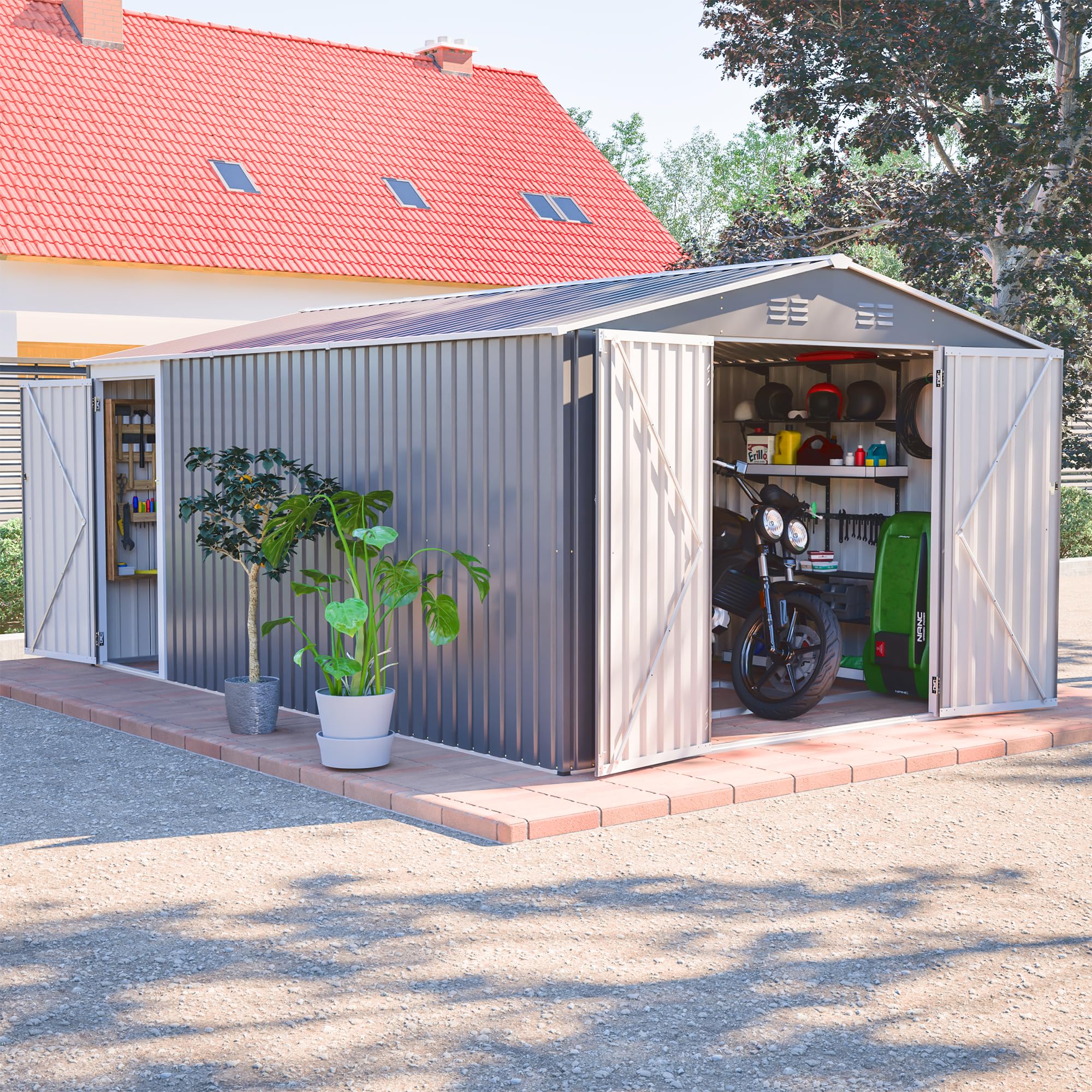 YOPTO 10x14 FT Outdoor Storage Shed