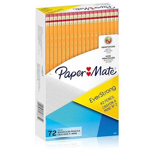 Paper Mate EverStrong #2 Pencils, Reinforced, Break-Resistant Lead When Writing, 72 Count