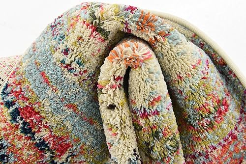 Miniatura 9 de Unique Loom Colección Monterey Tapete bohemio tribal de época con colores brillantes, Polipropileno, Multicolor