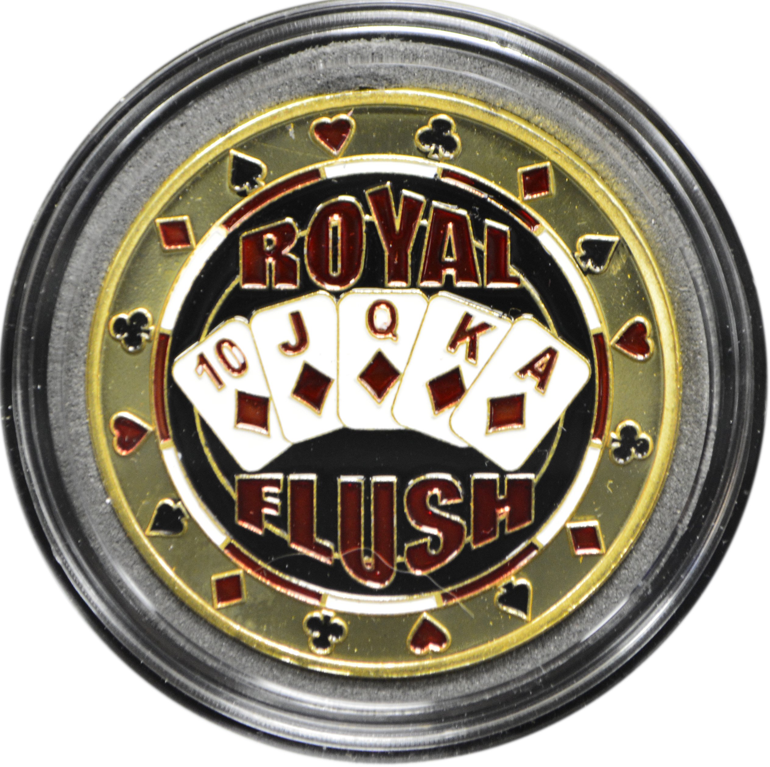 Royal Flush Diamonds Gold Poker Card Guard