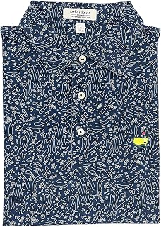 Men's Masters Course Design Performance Tech Golf Polo Shirt - Navy