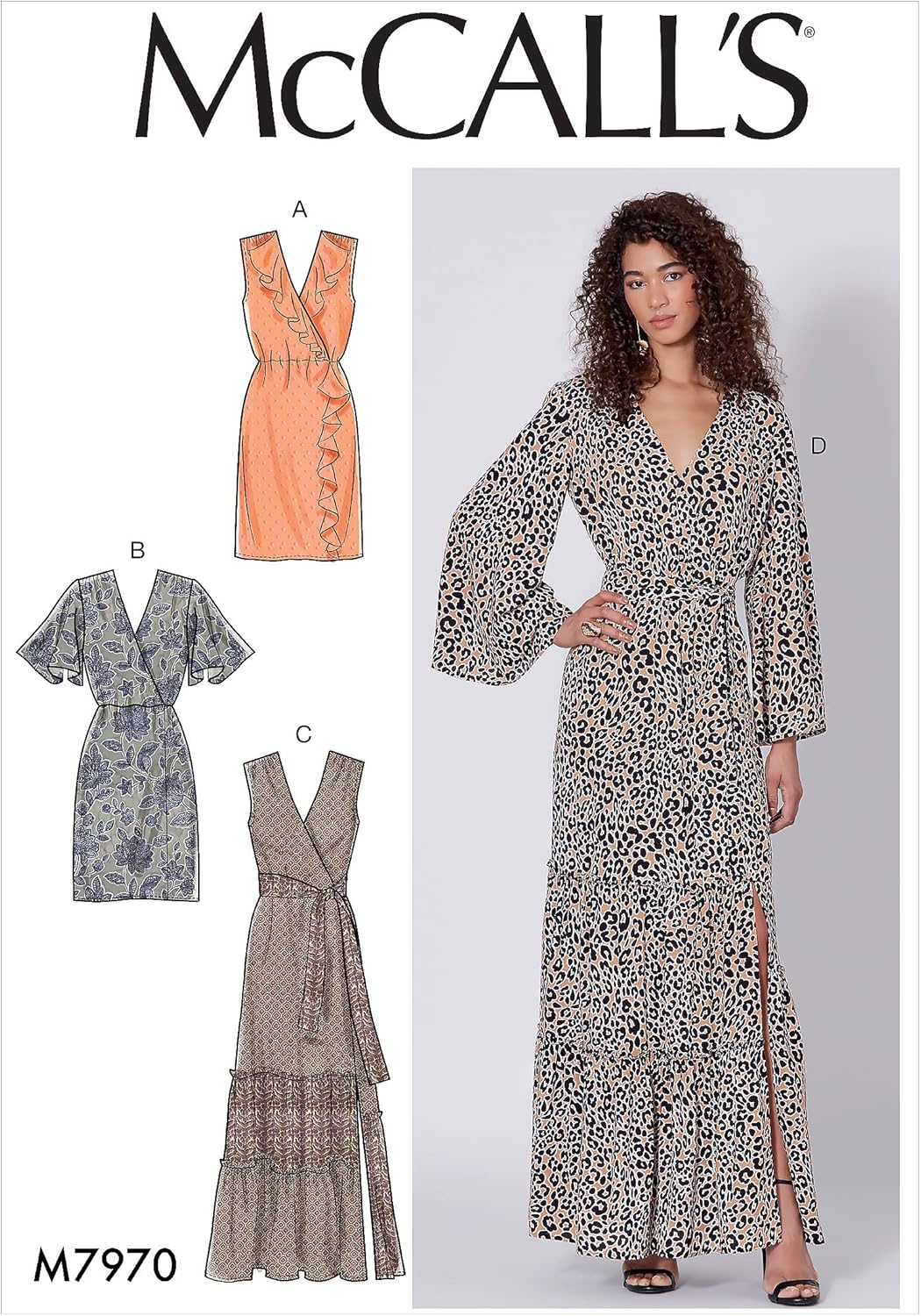 McCall's Patterns McCall's Women's Ankle Length Dress Sizes 6-14 Sewing Pattern, White