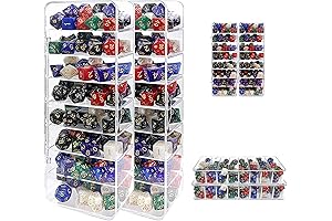 KISLANE 16 Slots Dice Display Case-Transparent Acrylic Storage Case for DND Dice...