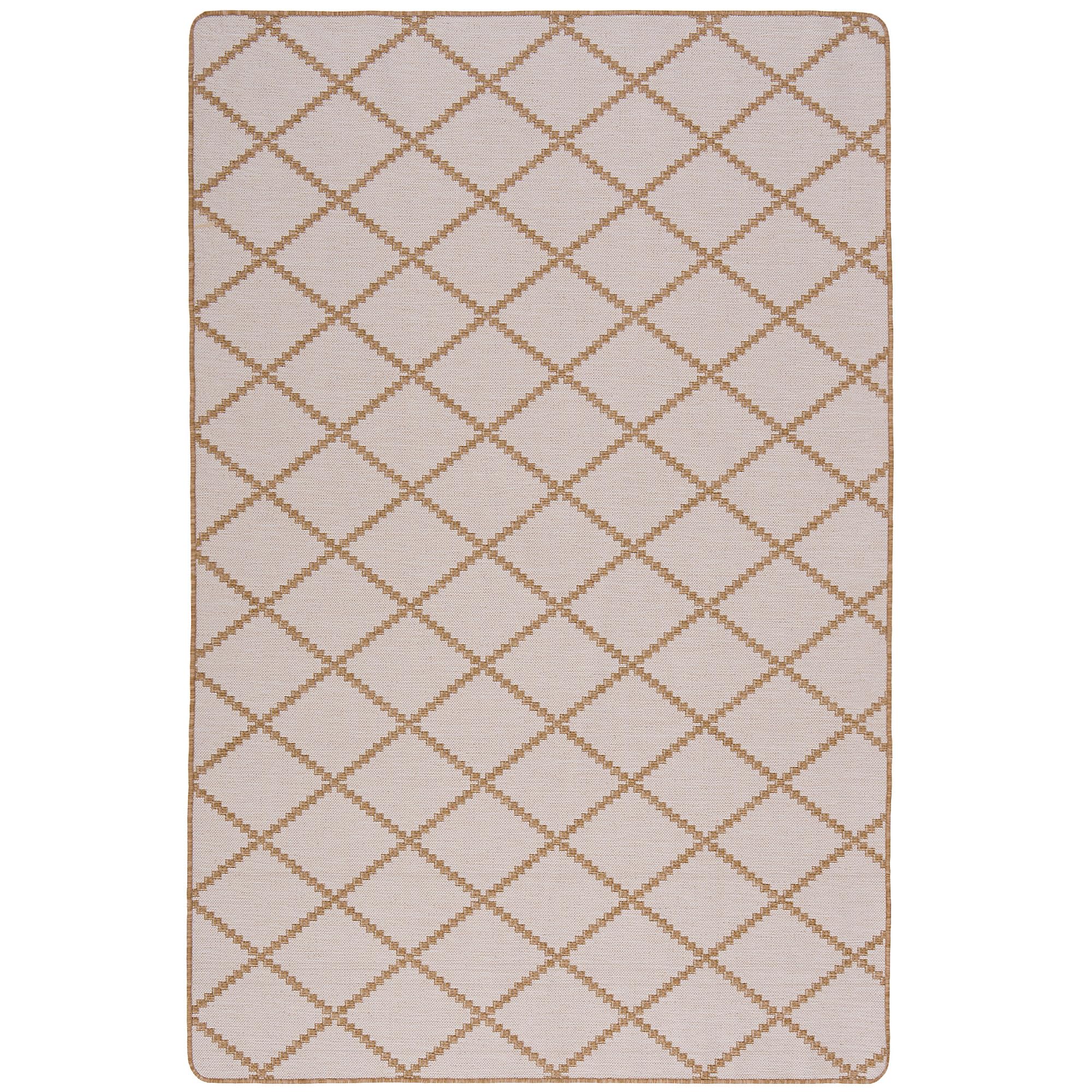 Snapstyle Tapis intérieur & extérieur Newport Beige – Tapis réversible à Motif Losanges pour Balcon et terrasse