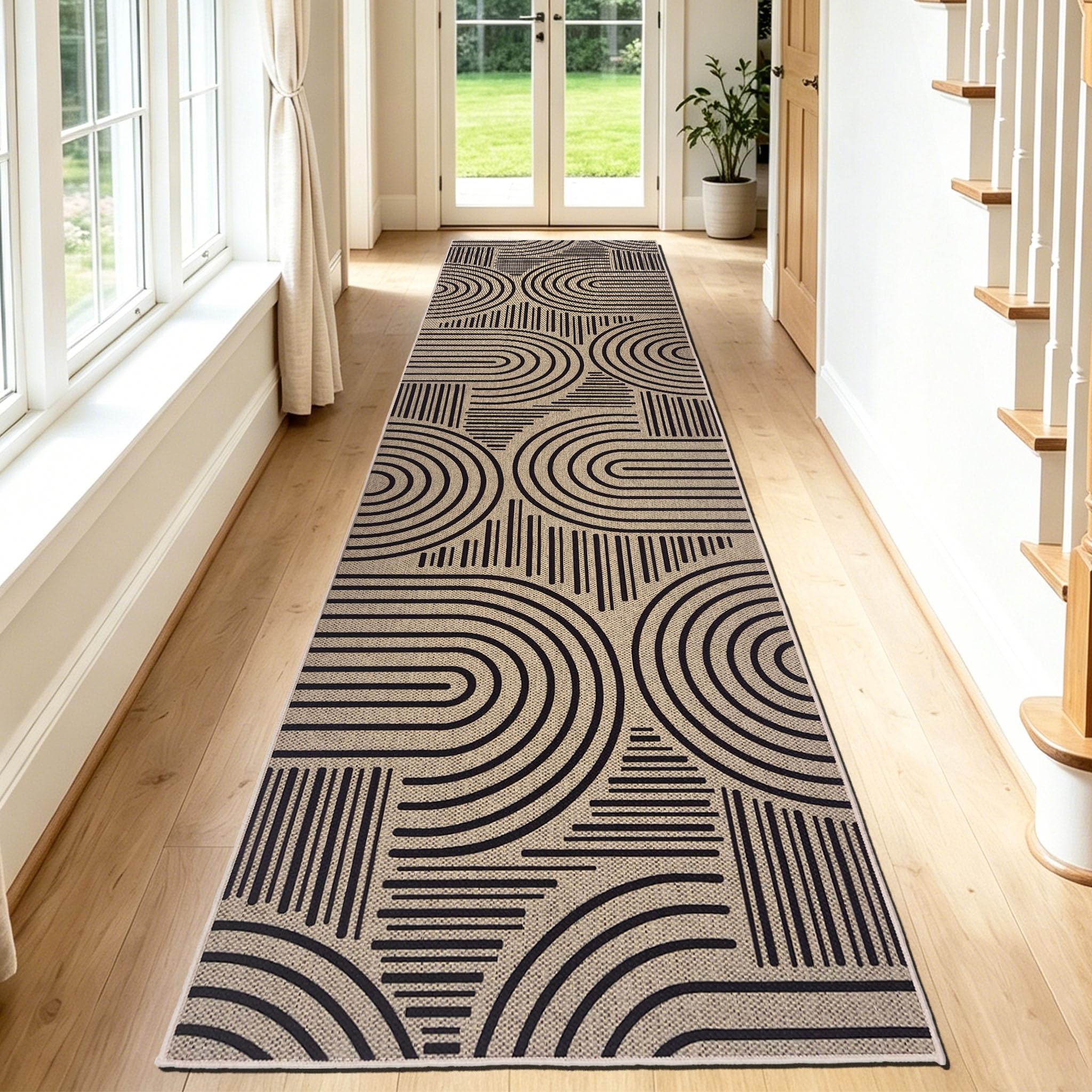 NeEnjoyko Runner Rugs for Hallway Entryway Kitchen 80x300cm Cycle Rainbow