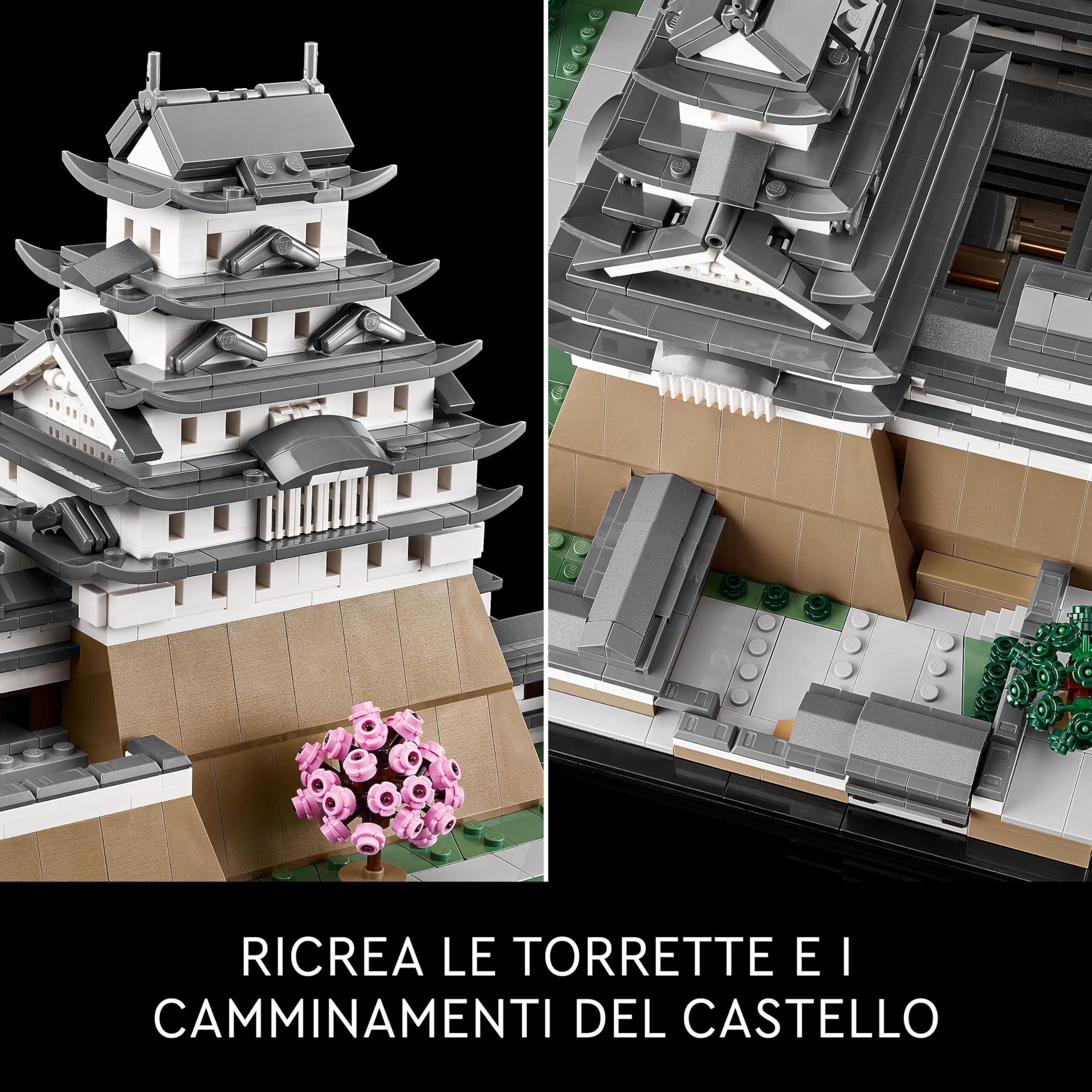 LEGO 21060 Architecture Castello di Himeji, Kit Modellismo per Adulti Collezione Monumenti, Idea Regalo Creativa per i Fan della Cultura Giapponese con Albero di Ciliegio in Fiore da Costruire