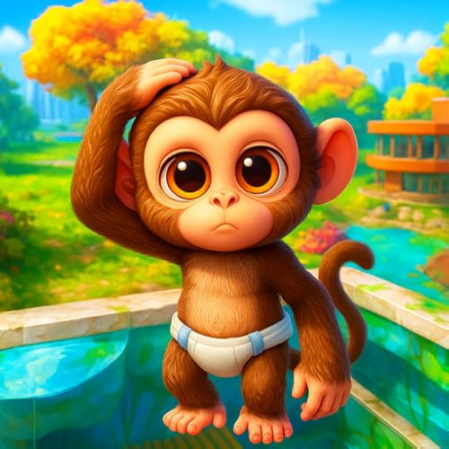 Crazy Monkey Zoo Fun Life Games 3D: Funny Monkey Kids Simulator 2025