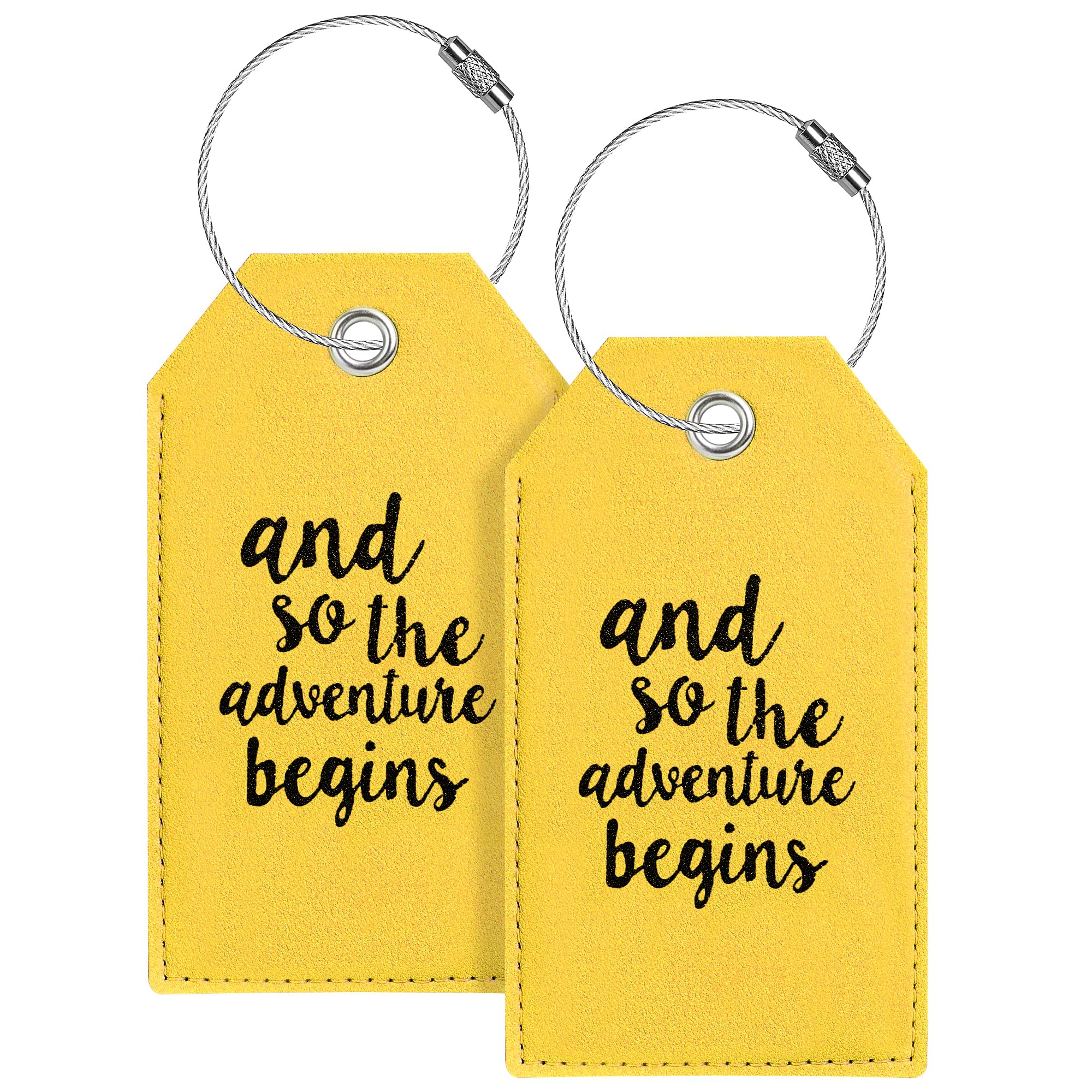 Luggage Tag & Initial Baggage Tags for Suitcases Leather Bag Tags for Backpacks Handbag School Instrument with Name ID Label Travel Essentials, Unique