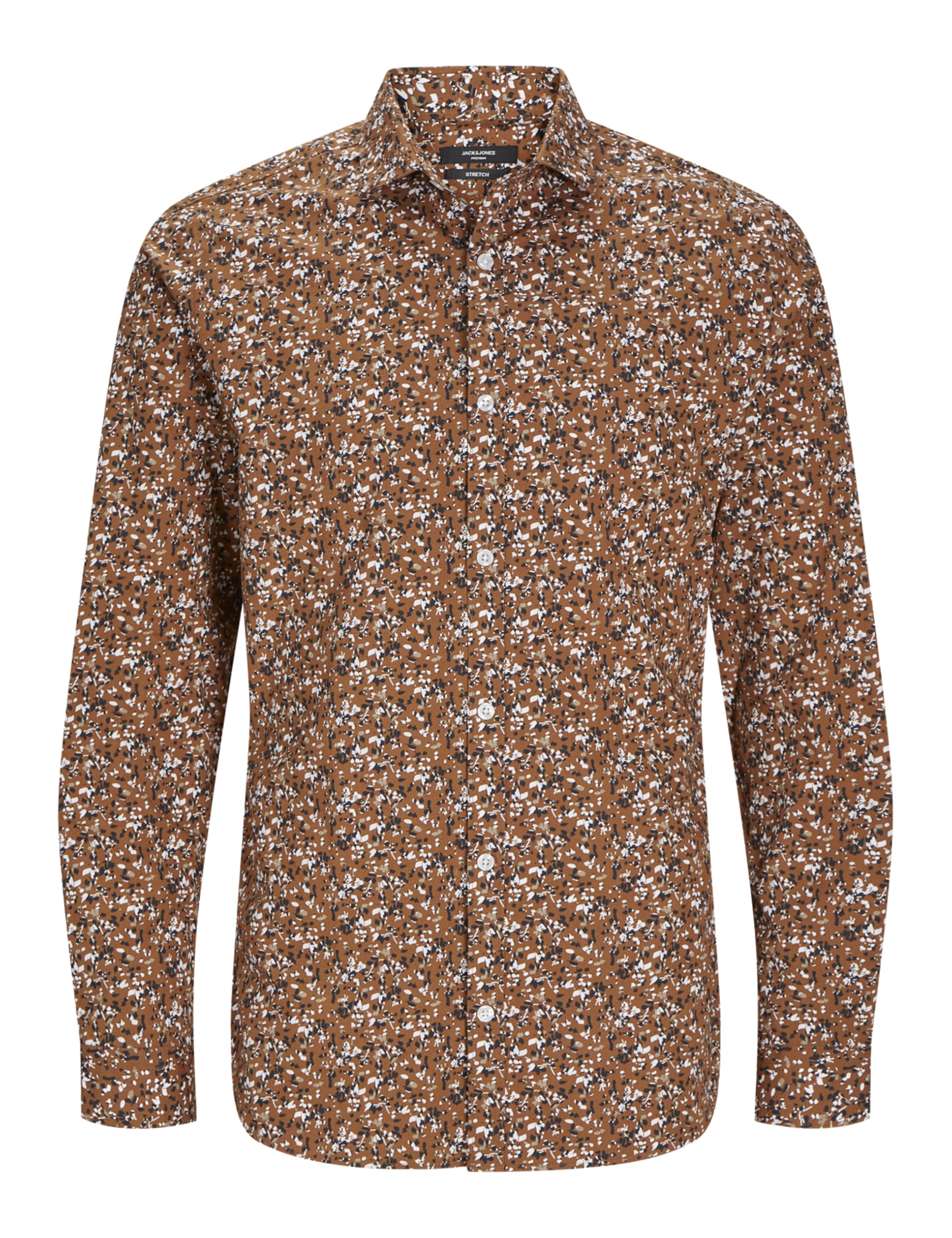 JACK & JONES Jprblablackpool Ls Aw24 Sn Stretch Shirt, Nuthatch/fit: Slim fit, S