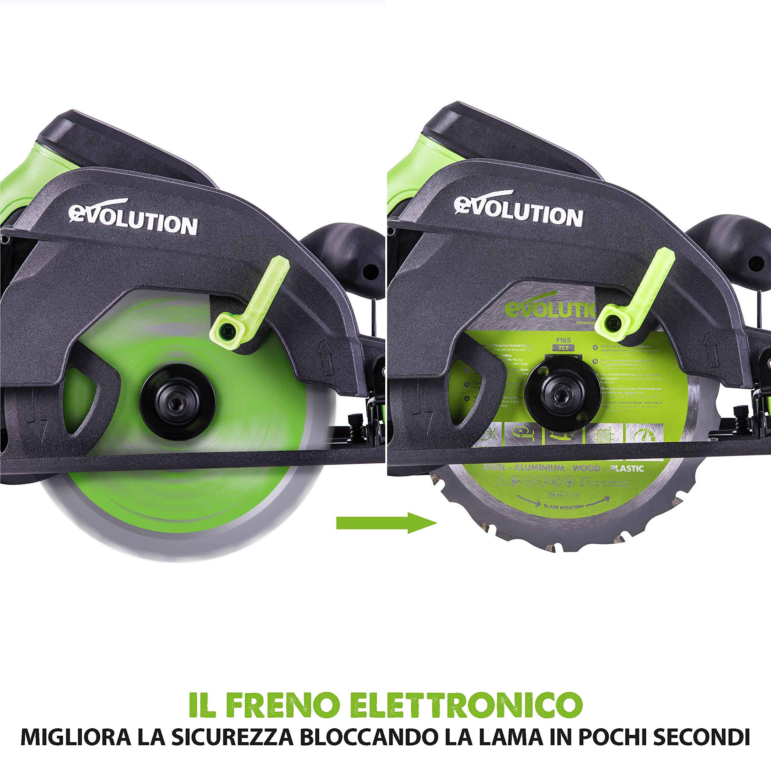 Evolution Power Tools 026-0008 F165CCSL-Sega Circolare Multiuso, 230 V, 165 Mm