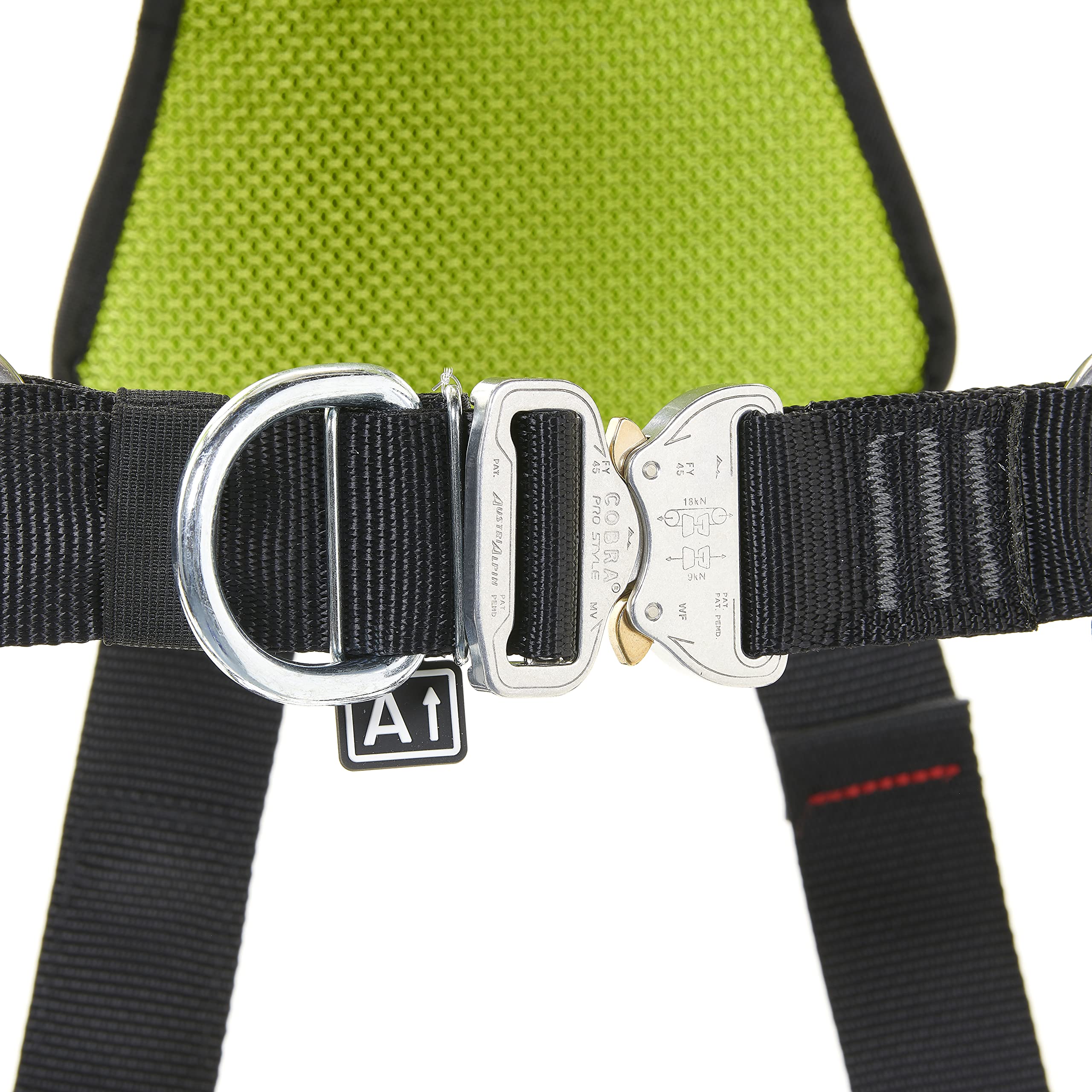 Honeywell Imbracatura integrale Miller H500 Industrial Standard IS1 con fibbie per gambe accoppiate, fibbie pettorali con clip automatica, peso 140 kg, verde, misura 2, 1036090