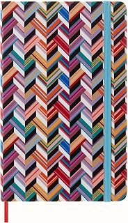 Moleskine Limited Edition 2023 Weekly Notebook Planner Missoni, 12M, Large, Zig Zag Textile, Hard Cover (5 x 8.25)Moleskine