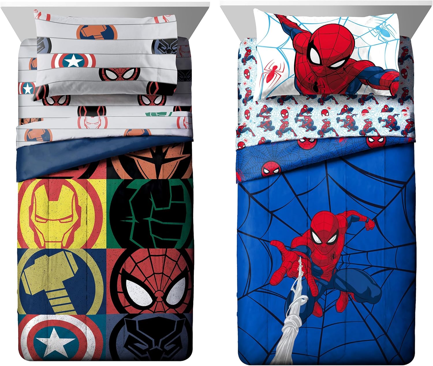 Ensemble pyjama long 'Spider-man' - 2 pièces - Blanc/bleu - Garçon - 12