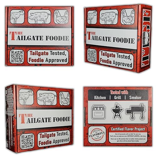 Miniatura 4 de THE TAILGATE FOODIE Rare Pitmaster Gourmet Seasonings  Juego de regalo de 4 piezas esenciales para parrilla  3 mezclas de especias para barbacoa de