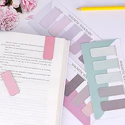 15 clipes magnéticos para marcadores de página femininos coloridos para amantes de livros