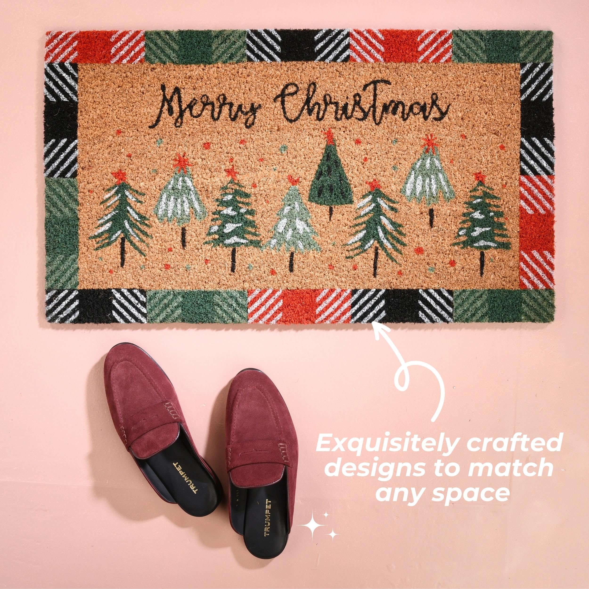 Folkultur Kokosfaser-Fußmatten (Merry Christmas, 40,6 x 71,1 cm)