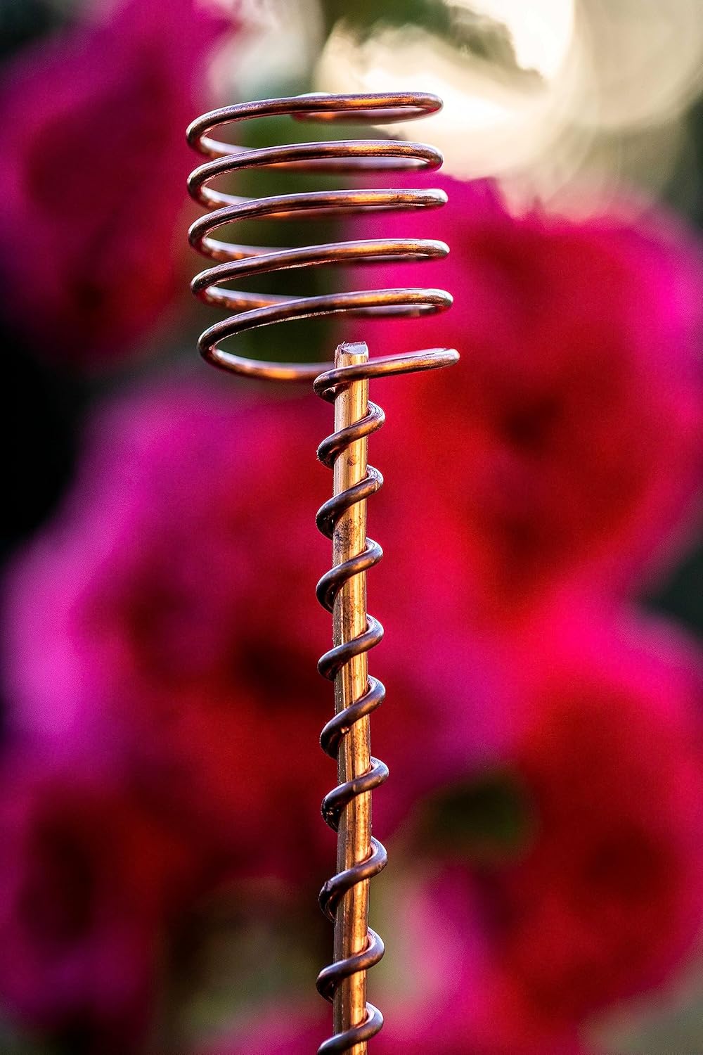 Electroculture Grows 18" Long Solid Copper Forever Stake. Electroculture Plant Stakes Pack of 5 - Wrapped with Pure Solid Copper