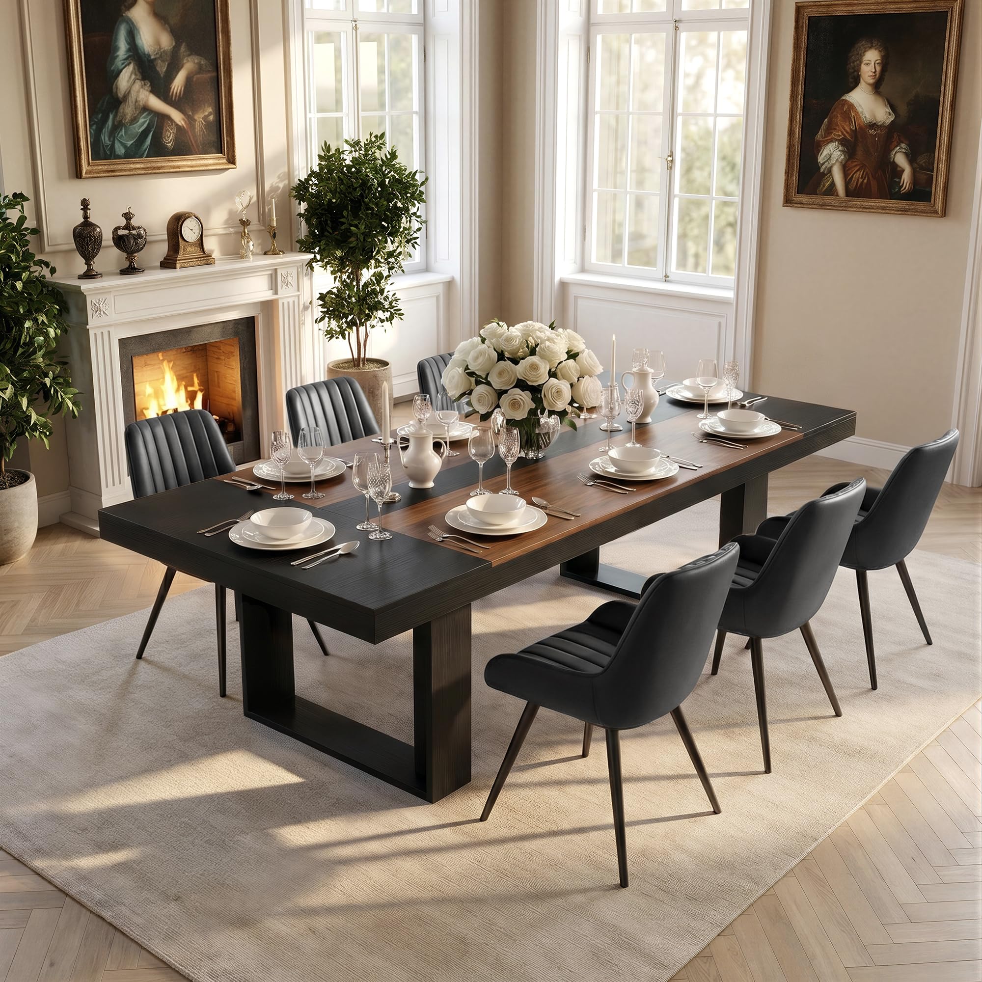 Modern Farmhouse Dining Table Set for 6