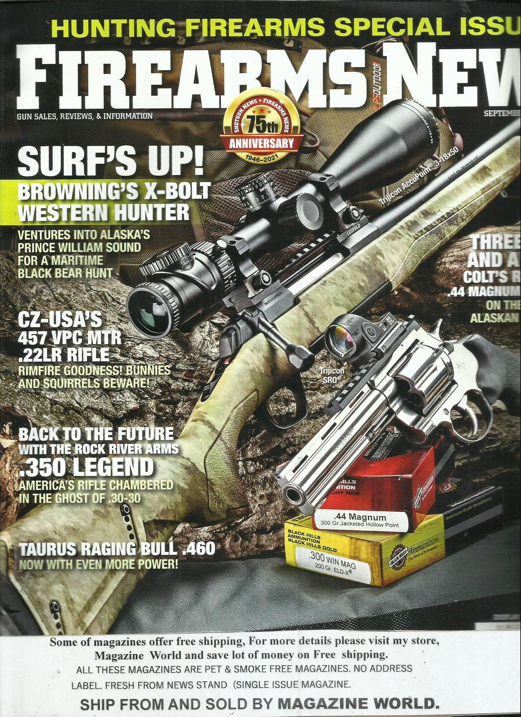 Amazon.com: Firearms News Magazine, Hunting FireArms September, 2021 Issue  # 18 Display until October, 05th 2021 ( PLEASE NOTE: ALL THESE MAGAZINES  ARE PETS & SMOKE FREE. NO ADDRESS LABEL, FRESH STRAIGHT