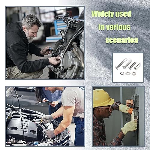 Miniatura 6 de Juego de 680 tornillos Phillips, tuercas y arandelas, M3 M4 M5 M6 de cabeza plana avellanada de acero inoxidable con cabeza plana Phillips