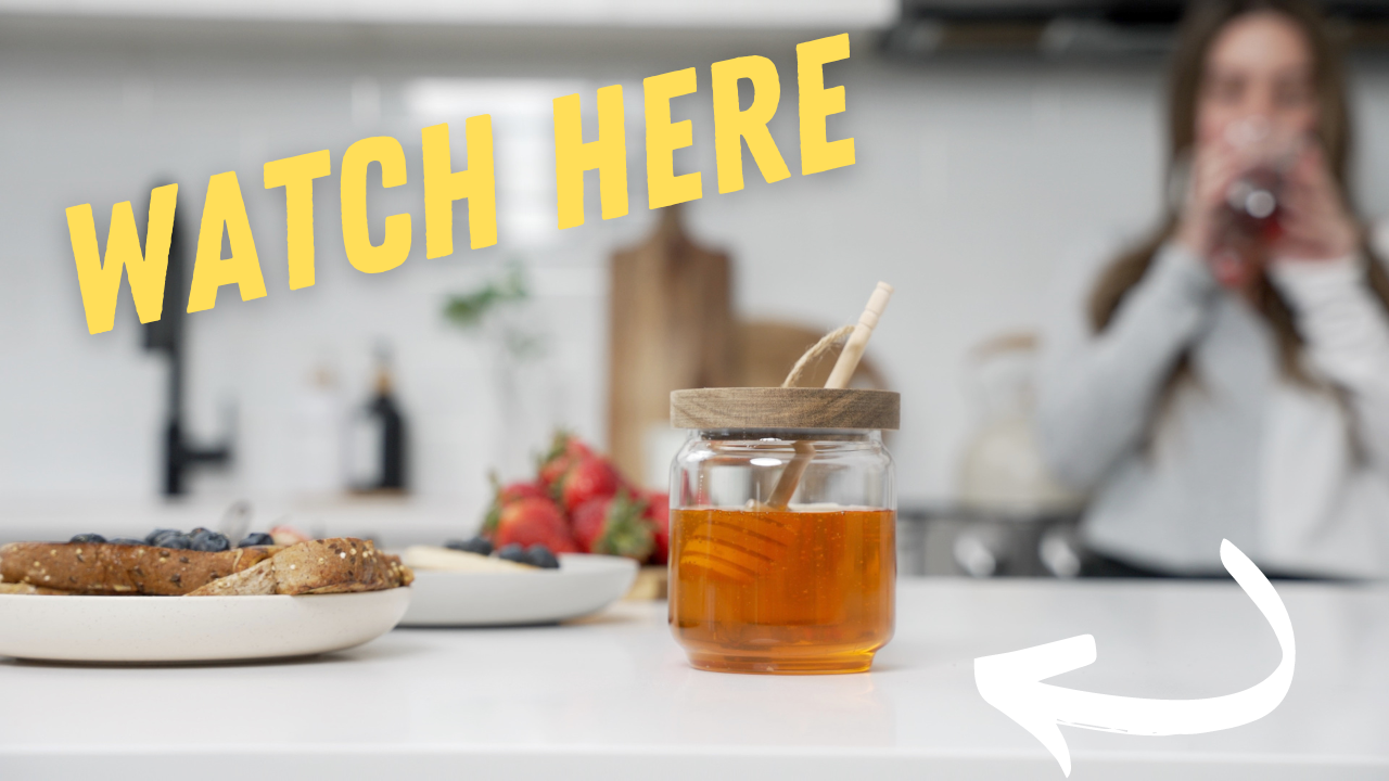 Pot à Miel En Verre Transparent – 500ml Avec Bâton Mélangeur | Grand Format, Pratique, Pour Cuisine Et Petit-déjeuner